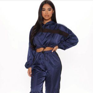 Fashion Nova Windbreaker and Jogger Set